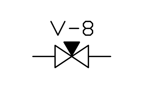 Preview of the Needle valve symbol, block PLF_VALVE_NEEDLE