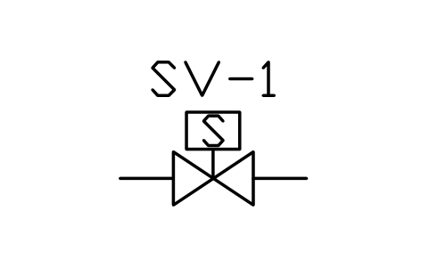 Preview of the Solenoid valve symbol, block PLF_VALVE_SOLENOID