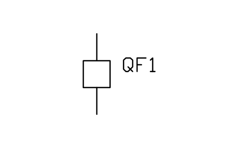 符号 Circuit breaker, box, open 的预览，块名 PWR_CB_BOX_OPEN