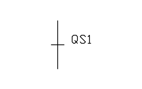符号 Disconnector, closed 的预览，块名 PWR_DISCONNECTOR_CLOSED