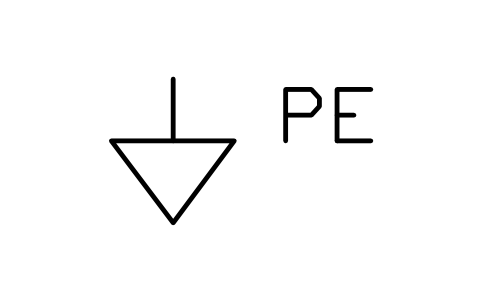 符号 Protective earth 的预览，块名 PWR_EARTH_PE