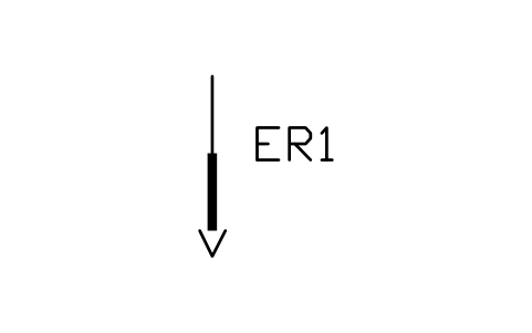 符号 Earth rod 的预览，块名 PWR_EARTH_ROD