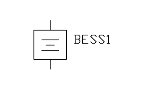 符号 Battery energy storage 的预览，块名 PWR_GEN_BESS