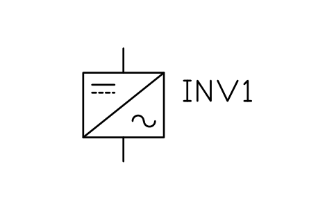 符号 Inverter (DC to AC) 的预览，块名 PWR_INVERTER