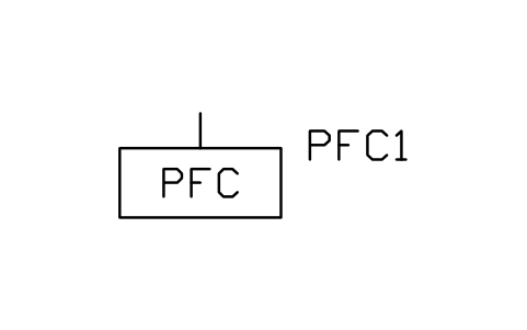 符号 Power factor correction 的预览，块名 PWR_LV_PFC