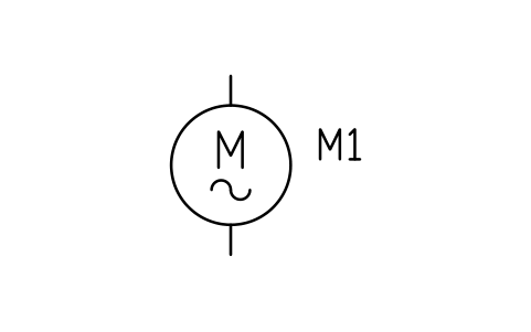 符号 Motor, induction 的预览，块名 PWR_MOTOR_IM