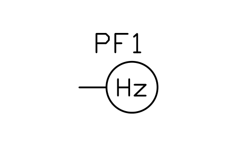 符号 Frequency meter 的预览，块名 PWR_M_HZ