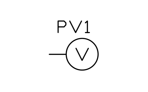 符号 Voltmeter 的预览，块名 PWR_M_V