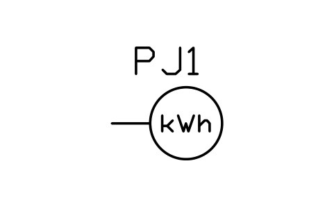 符号 Energy meter (kWh) 的预览，块名 PWR_M_WH