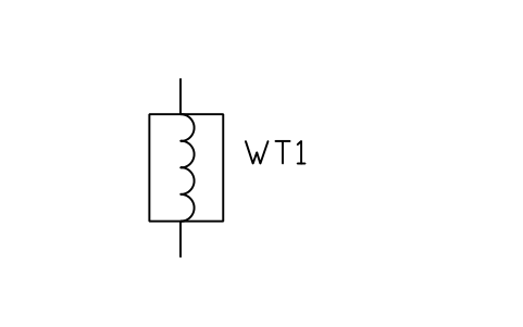 符号 Line trap (wave trap) 的预览，块名 PWR_WAVE_TRAP