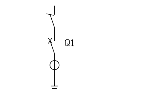 Preview of the Line bay: disconnector, breaker, CT symbol, block PWR_BAY_LINE