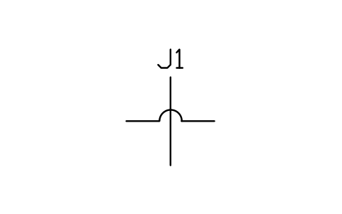 Preview of the Crossing, not connected symbol, block PWR_CROSSING