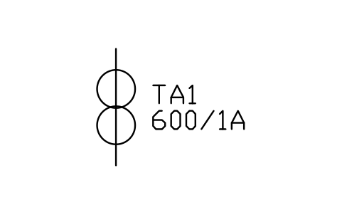 Preview of the Current transformer, two cores symbol, block PWR_CT_2CORE