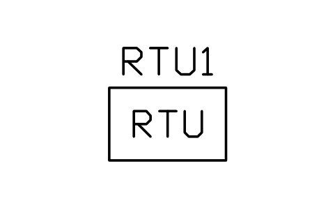Preview of the RTU / gateway symbol, block PWR_C_RTU