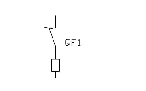 Preview of the Fuse-switch disconnector symbol, block PWR_FUSE_SWITCH