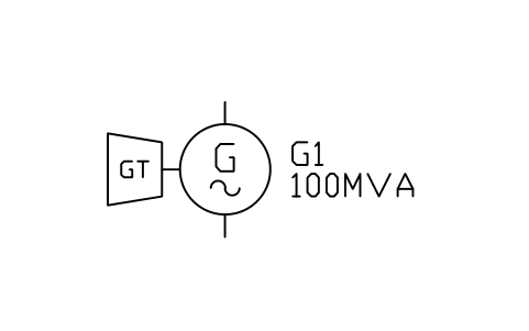Preview of the Gas turbine generator symbol, block PWR_GEN_GAS