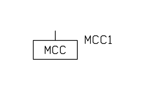 Preview of the Motor control centre symbol, block PWR_LV_MCC