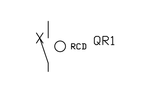 Preview of the Residual current device symbol, block PWR_LV_RCD