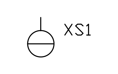 Preview of the Socket outlet symbol, block PWR_LV_SOCKET