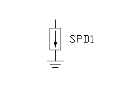 Preview of the Surge protective device symbol, block PWR_LV_SPD