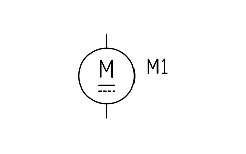 Preview of the Motor, DC symbol, block PWR_MOTOR_DC