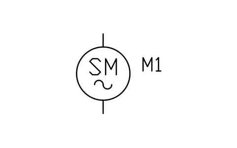 Preview of the Motor, synchronous symbol, block PWR_MOTOR_SM