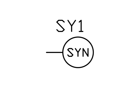 Preview of the Synchroscope symbol, block PWR_M_SYNC