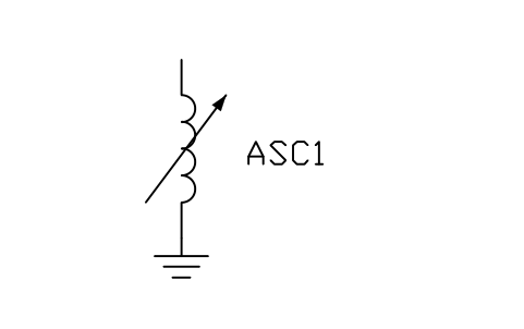 Preview of the Arc suppression coil (Petersen) symbol, block PWR_PETERSEN