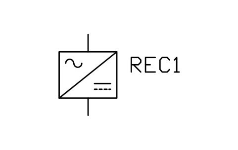 Preview of the Rectifier (AC to DC) symbol, block PWR_RECTIFIER