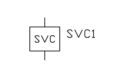 Preview of the Static VAR compensator symbol, block PWR_SVC