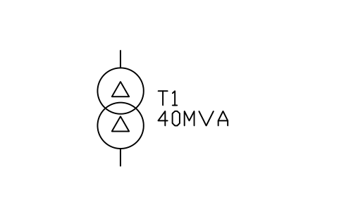 Preview of the Transformer, delta-delta symbol, block PWR_TX_DD