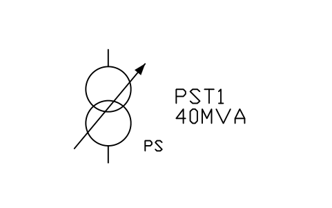 Preview of the Phase-shifting transformer symbol, block PWR_TX_PHASE