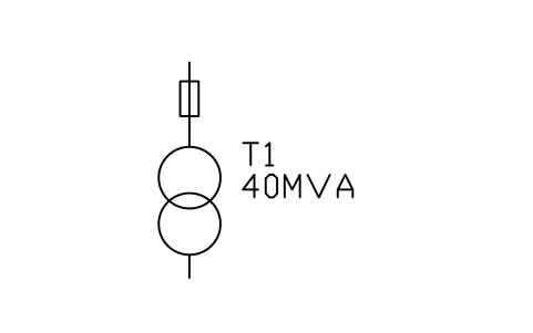 Preview of the Pole-mounted transformer with fuse symbol, block PWR_TX_POLE