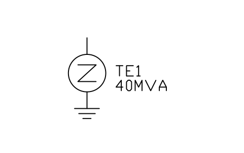 Preview of the Earthing transformer (zigzag) symbol, block PWR_TX_ZIGZAG