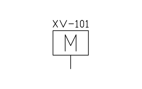 符号 Actuator, electric motor, closed 的预览，块名 IS5_ACTR_M