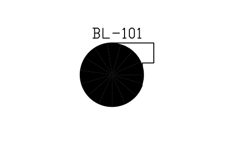 符号 Blower, running 的预览，块名 IS5_BLWR_RUN