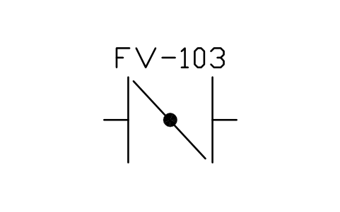 符号 Butterfly valve 的预览，块名 IS5_BVLV