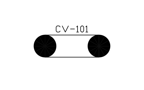 符号 Conveyor, running 的预览，块名 IS5_CNVR_RUN