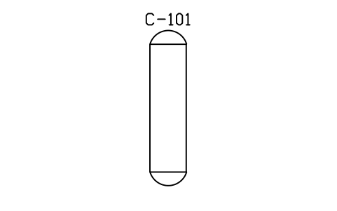 符号 Distillation tower 的预览，块名 IS5_DTWR