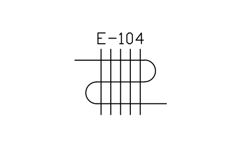 符号 Finned exchanger 的预览，块名 IS5_FNXR