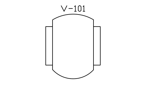符号 Jacketed vessel 的预览，块名 IS5_JVSL