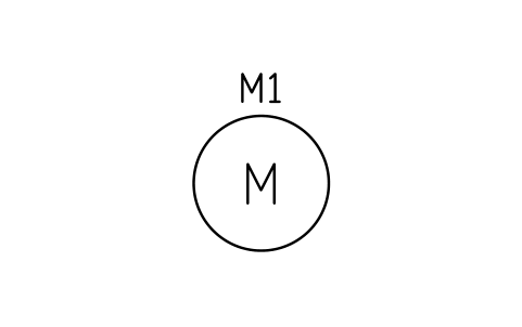 符号 Motor, electrical form 的预览，块名 IS5_MOTR_CIRCLE