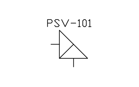 符号 Relief valve, closed 的预览，块名 IS5_RVLV_CLOSED