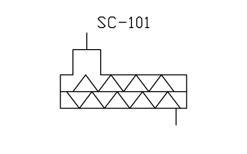 符号 Screw conveyor 的预览，块名 IS5_SCNV