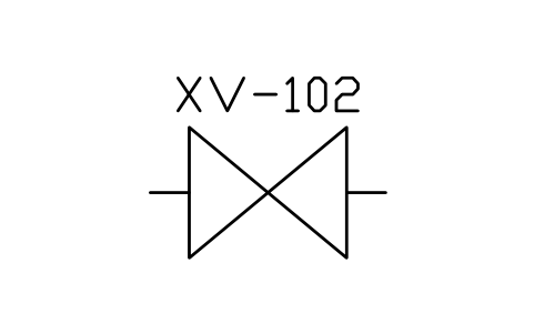 符号 Valve, closed 的预览，块名 IS5_VLVE_CLOSED