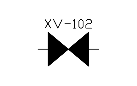 符号 Valve, open 的预览，块名 IS5_VLVE_OPEN
