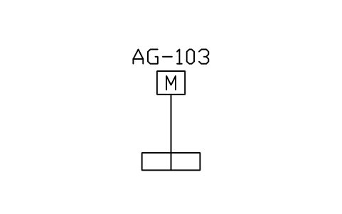 Preview of the Agitator, paddle symbol, block PEQ_AG_PADDLE