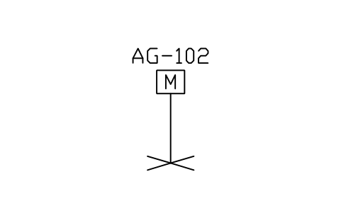 Preview of the Agitator, propeller symbol, block PEQ_AG_PROP
