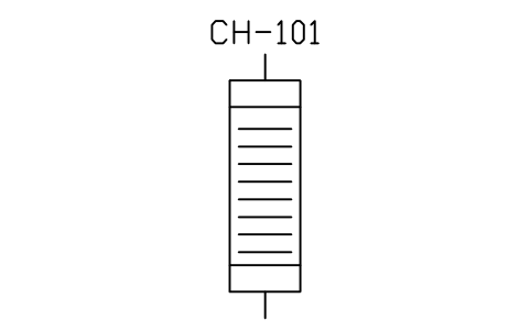 Preview of the Chromatography column symbol, block PEQ_COL_CHROM