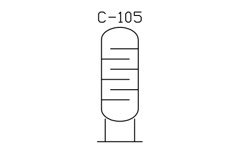 Preview of the Column, trayed, skirt symbol, block PEQ_COL_SKIRT
